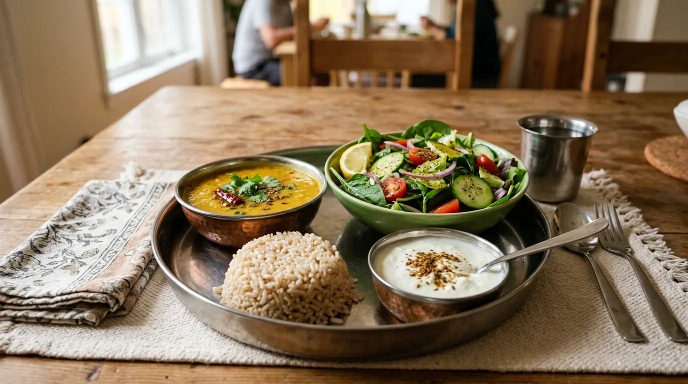 High protein and fiber rich Indian diet for weight loss